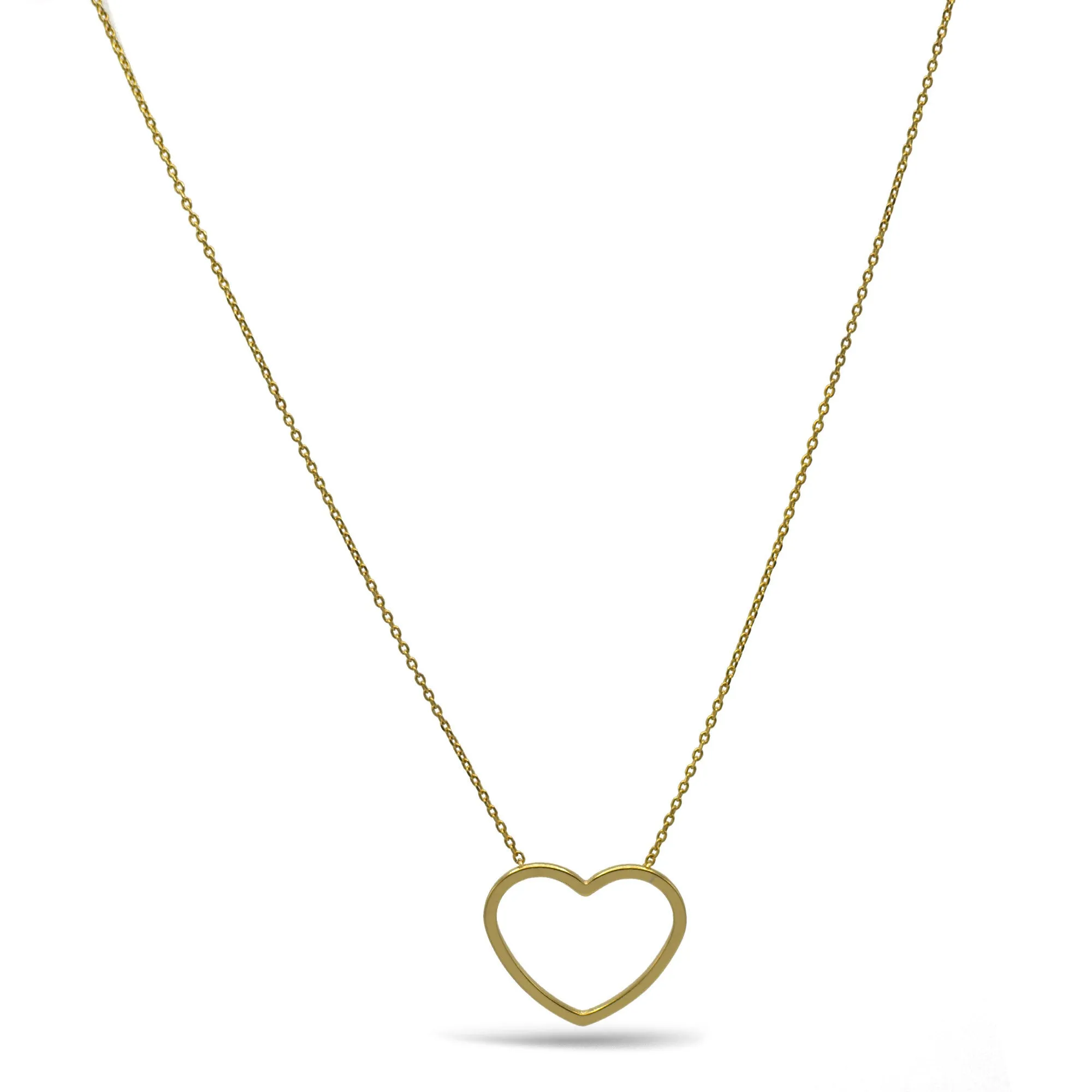 Gold Heart Charm pendant Necklace #HNN90860G(LF18)