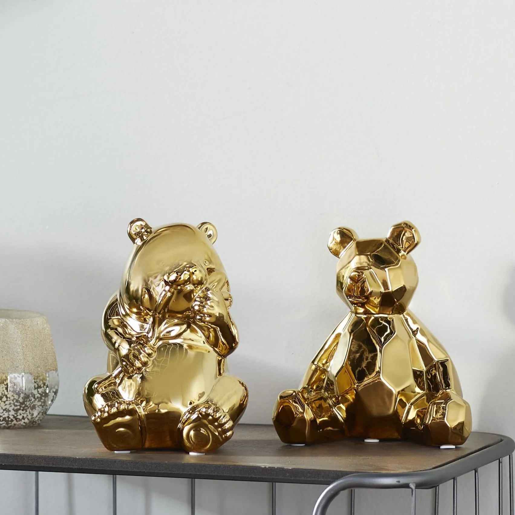 GOLD PORCELAIN BEARS
