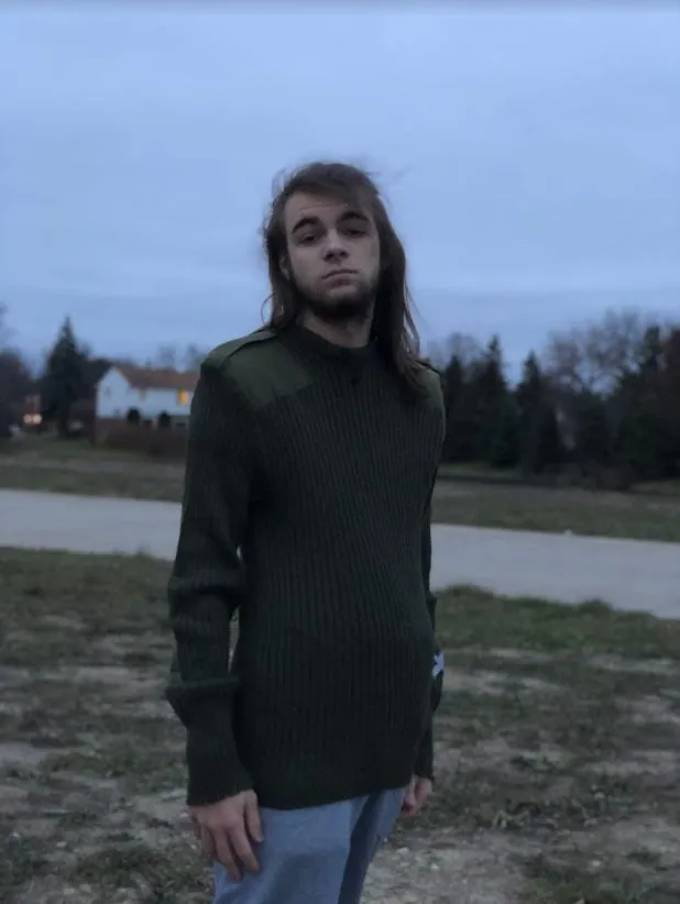 Green Military Sweater Size M