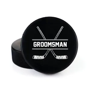 Groomsman, Printed Hockey Puck