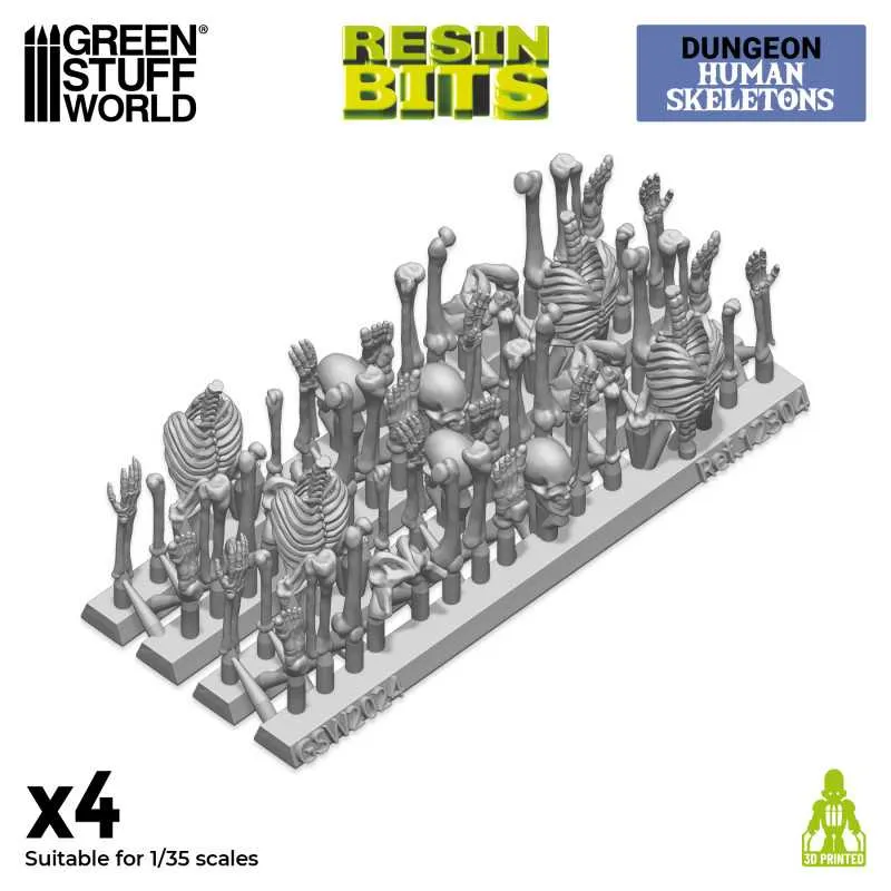 GSW Resin Basing Set - Human Skeletons 1:35