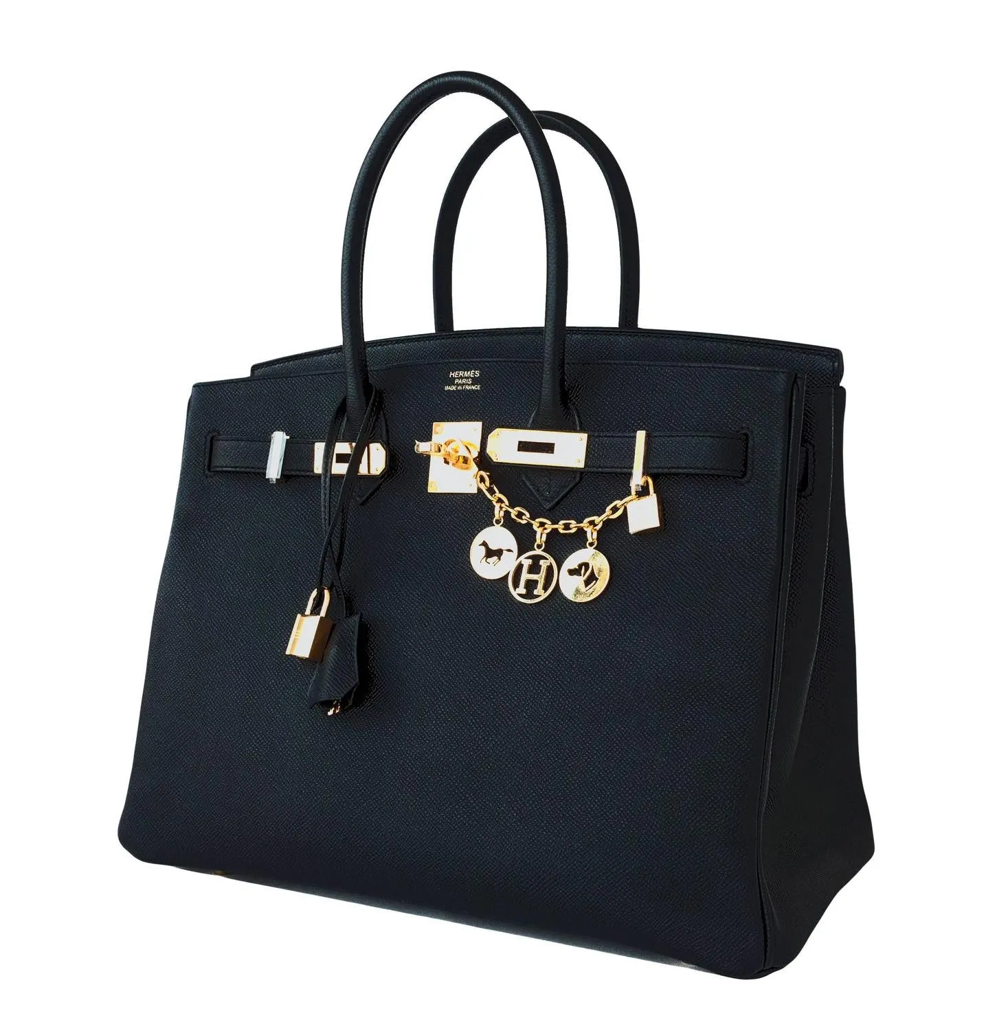 Hermes Black 35cm Birkin Gold Hardware Epsom Bag Power Birkin