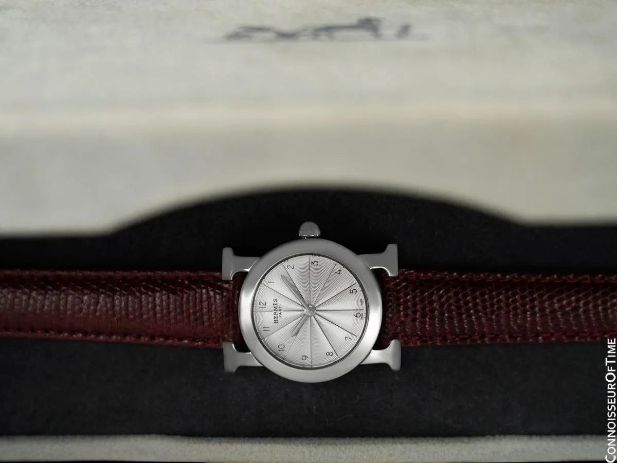 Hermes Heure H Ronde Ladies Quartz Watch with Boxes - Stainless Steel