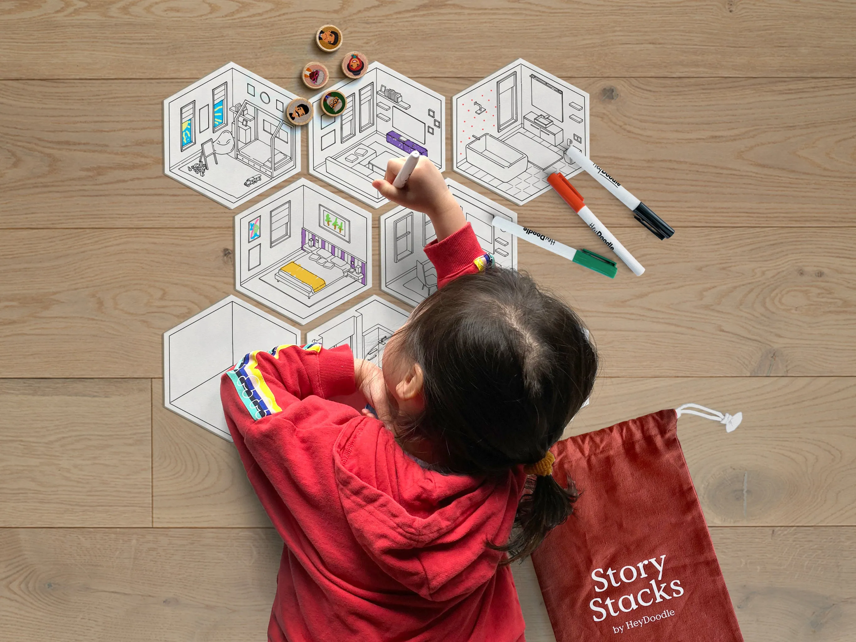 Hey Doodle Story Stacks - At Home