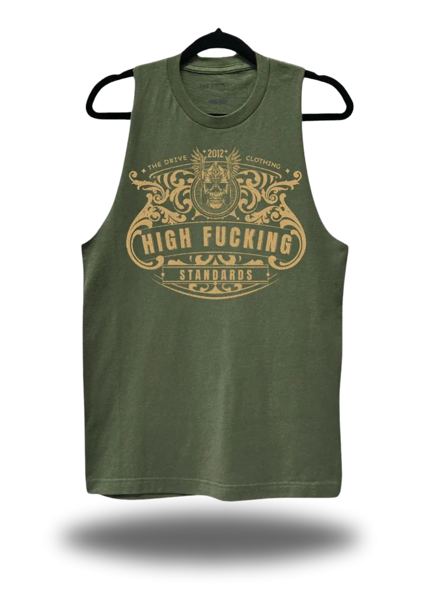 HIGH FUCKING STANDARDS STRINGER TANK TOP*MILITARY GREEN*