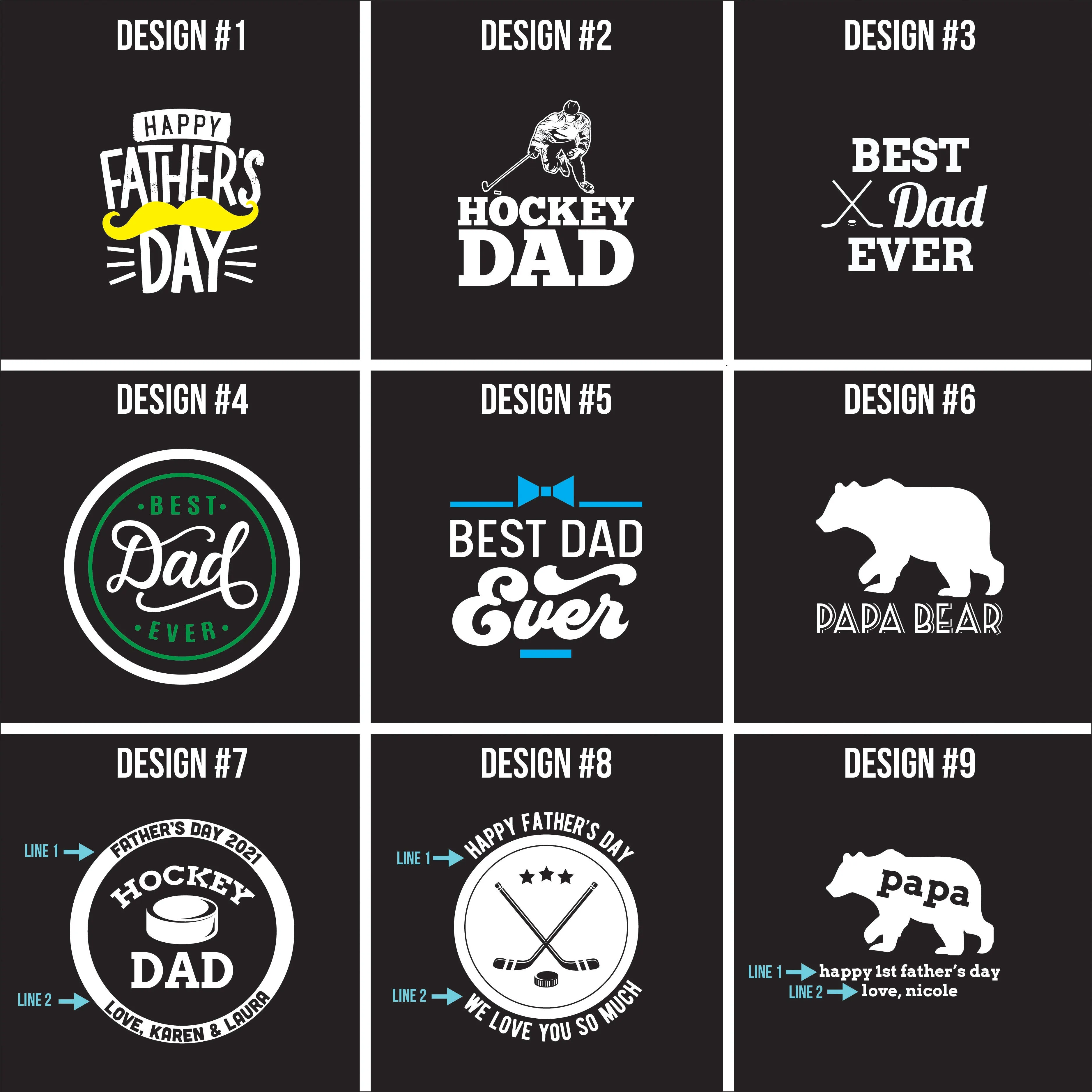 Hockey Sticks Personalization, Printed Hockey Puck