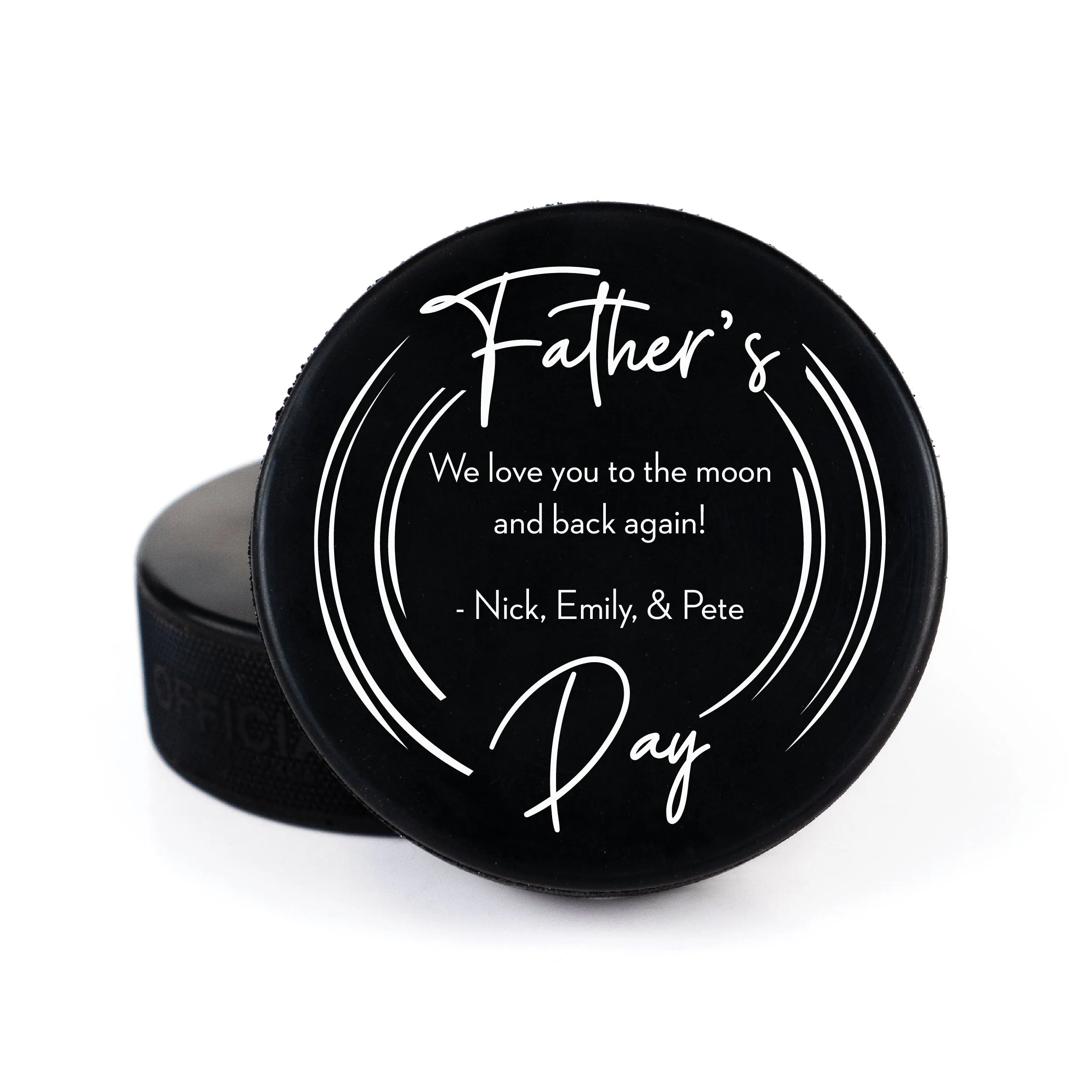 Hockey Sticks Personalization, Printed Hockey Puck