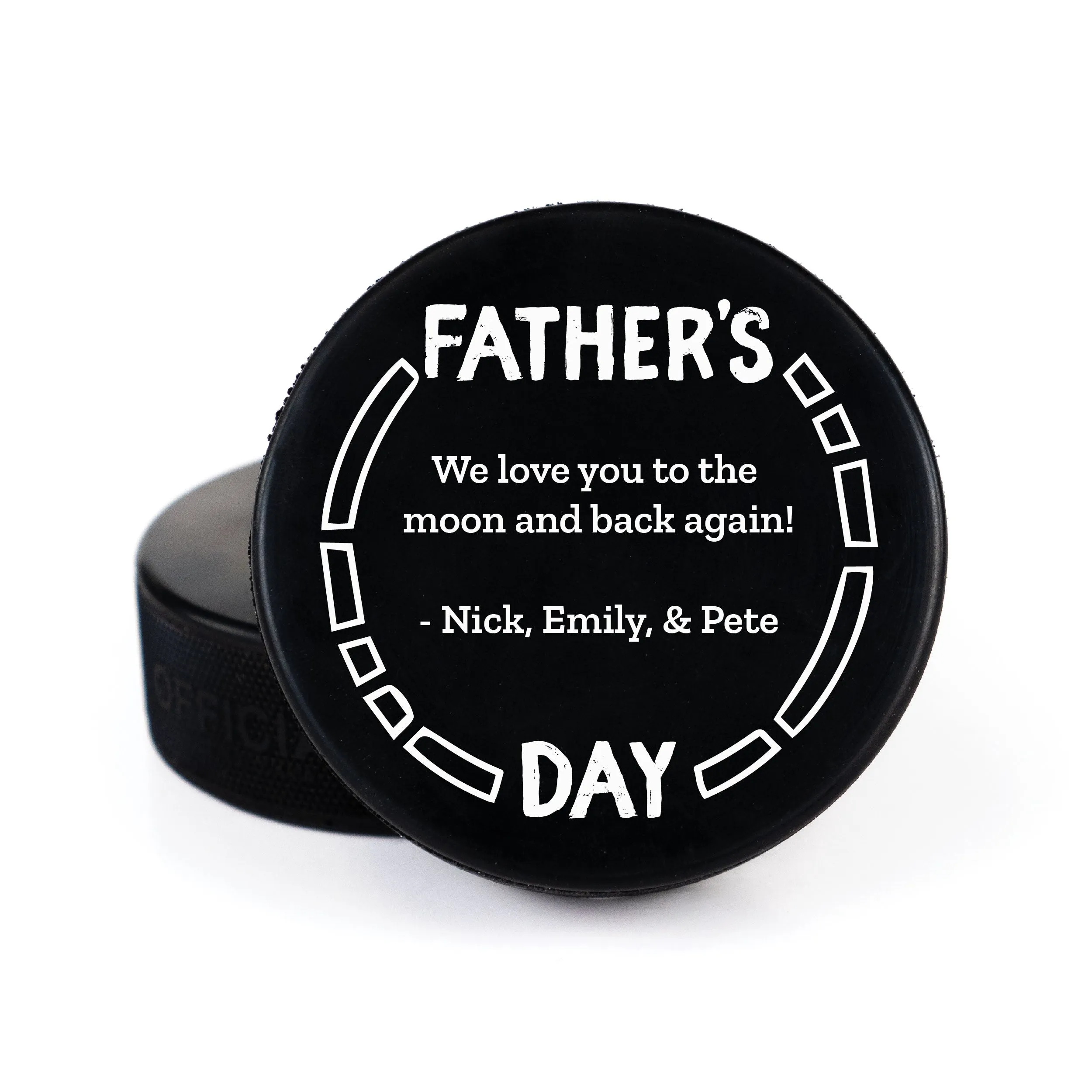 Hockey Sticks Personalization, Printed Hockey Puck