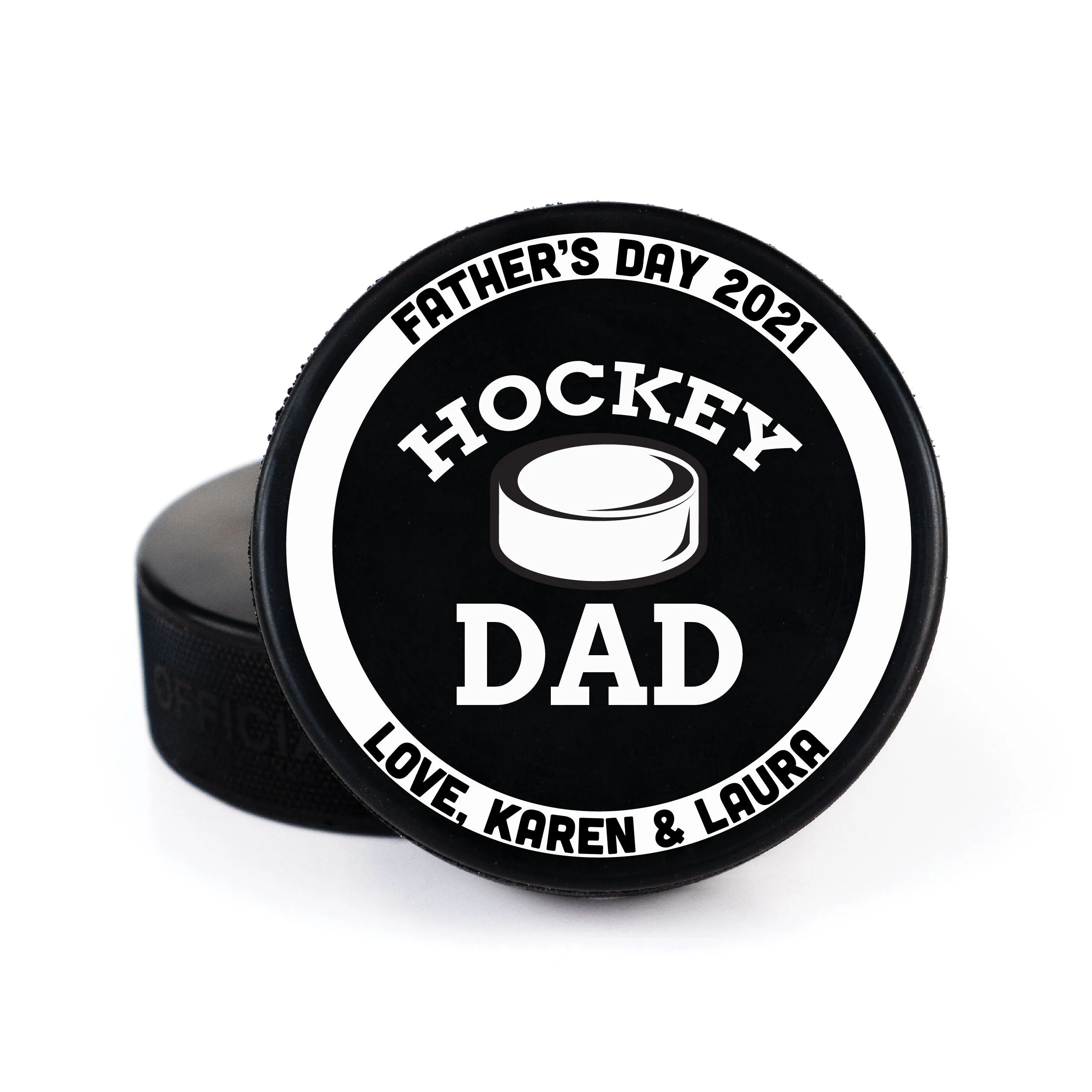 Hockey Sticks Personalization, Printed Hockey Puck