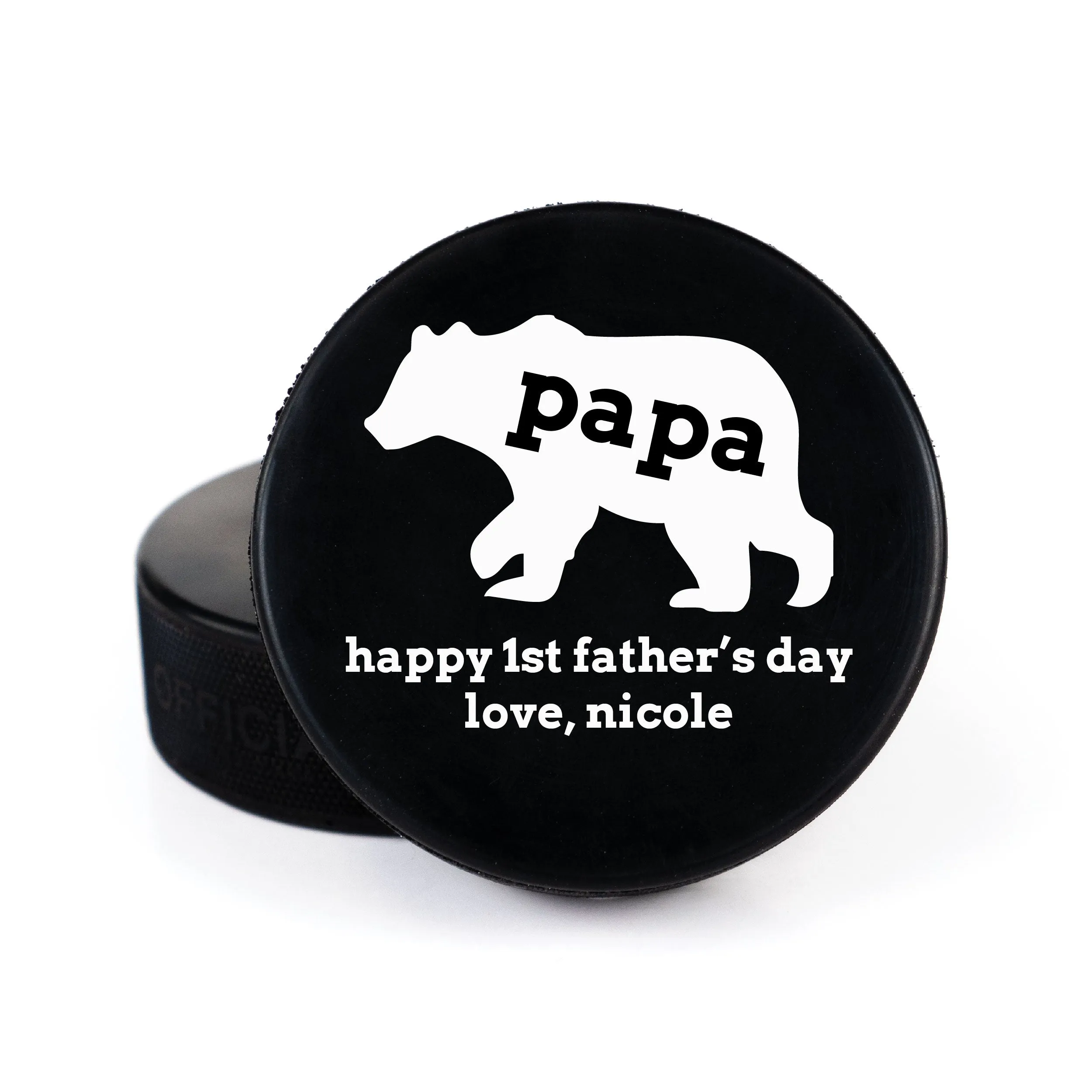Hockey Sticks Personalization, Printed Hockey Puck