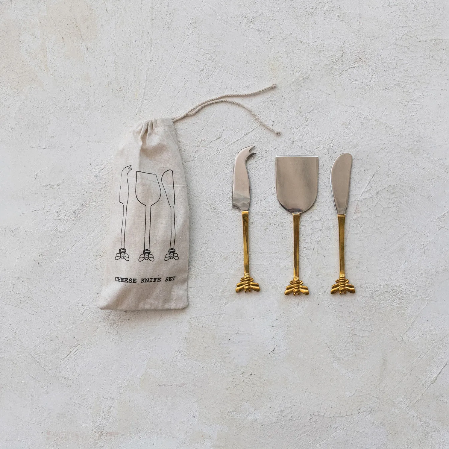 Honey Bee Cheese Knives Set
