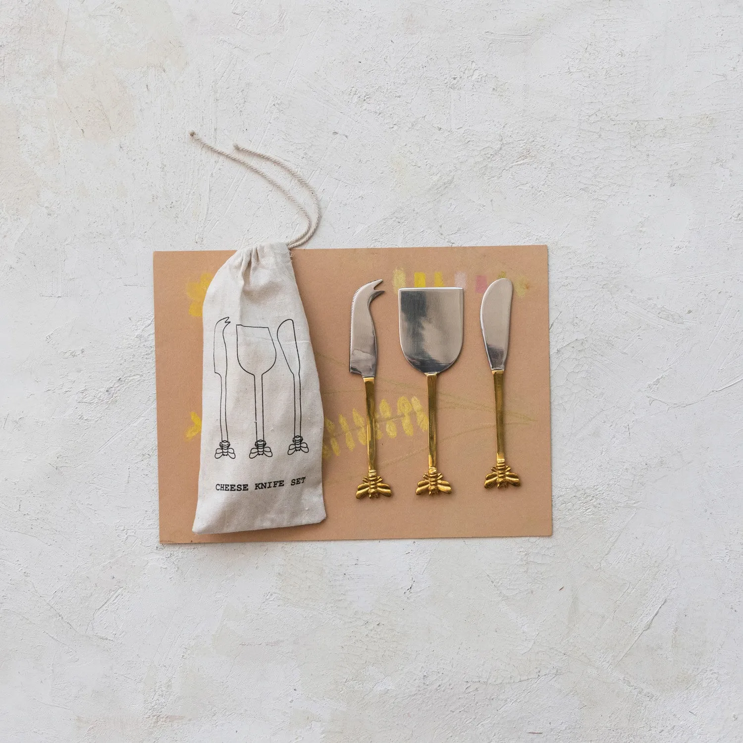 Honey Bee Cheese Knives Set