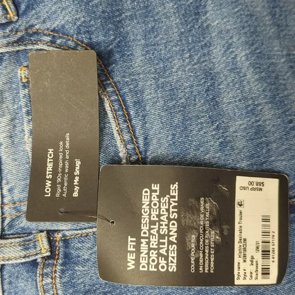 HP🥳 Silver Jeans Highly Desirable High Rise Trouser Leg Indigo Jeans Size 12