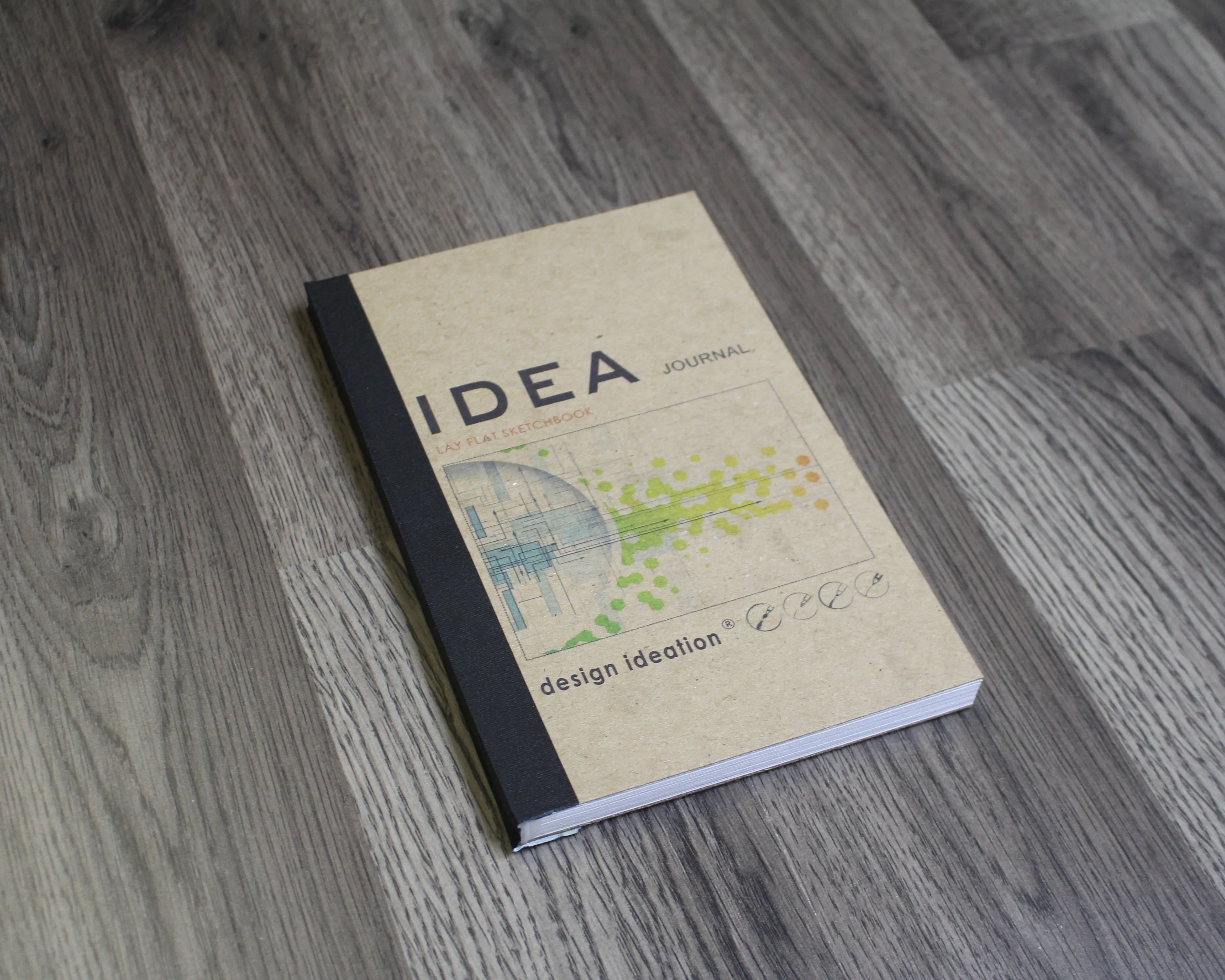 IDEA JOURNAL LAY FLAT Sketchbook. Removable sheet, journal style sketchbook. Multi-media. (5.5” x 8.5”) LF-50100-LS