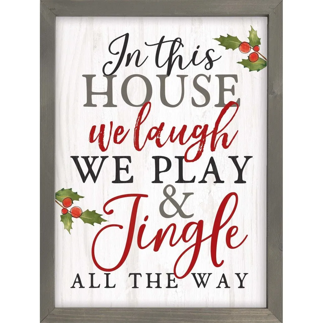 In This House Christmas Framed Quote