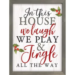 In This House Christmas Framed Quote