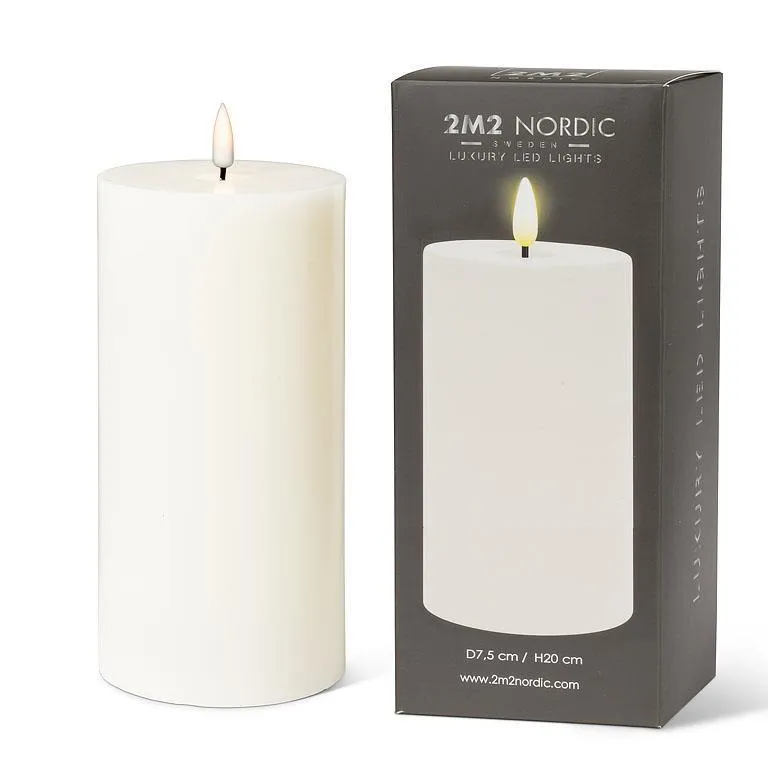 Ivory LED Pillar Candles