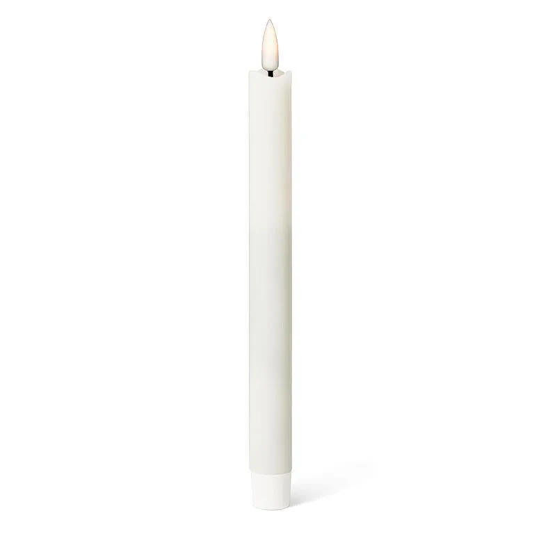 Ivory LED Taper Candle Set