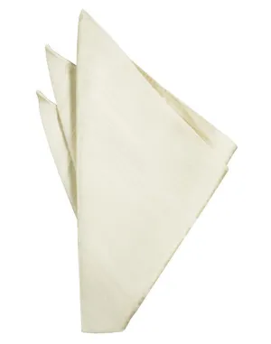 Ivory Striped Satin Pocket Square