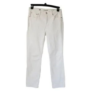 J.‎ Crew 9&quot; Vintage Slim Straight Jeans Size 29 White Stretch NWOT $128 BQ304