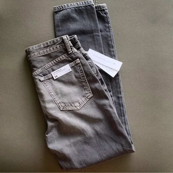 Joe's Jeans x WeWoreWhat The Danielle High Rise Vintage Straight Jeans in Grey