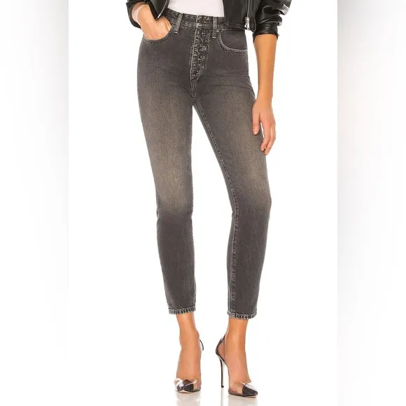 Joe's Jeans x WeWoreWhat The Danielle High Rise Vintage Straight Jeans in Grey