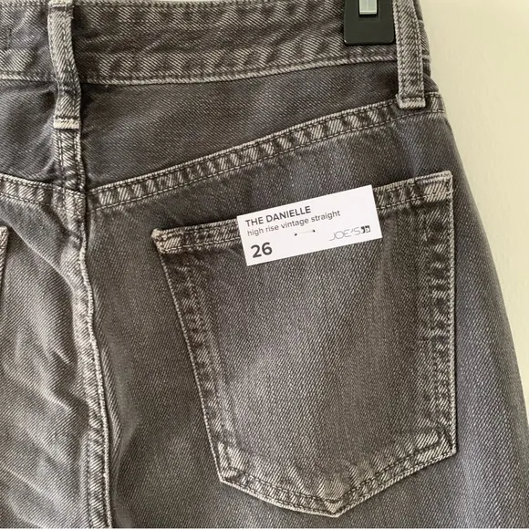 Joe's Jeans x WeWoreWhat The Danielle High Rise Vintage Straight Jeans in Grey