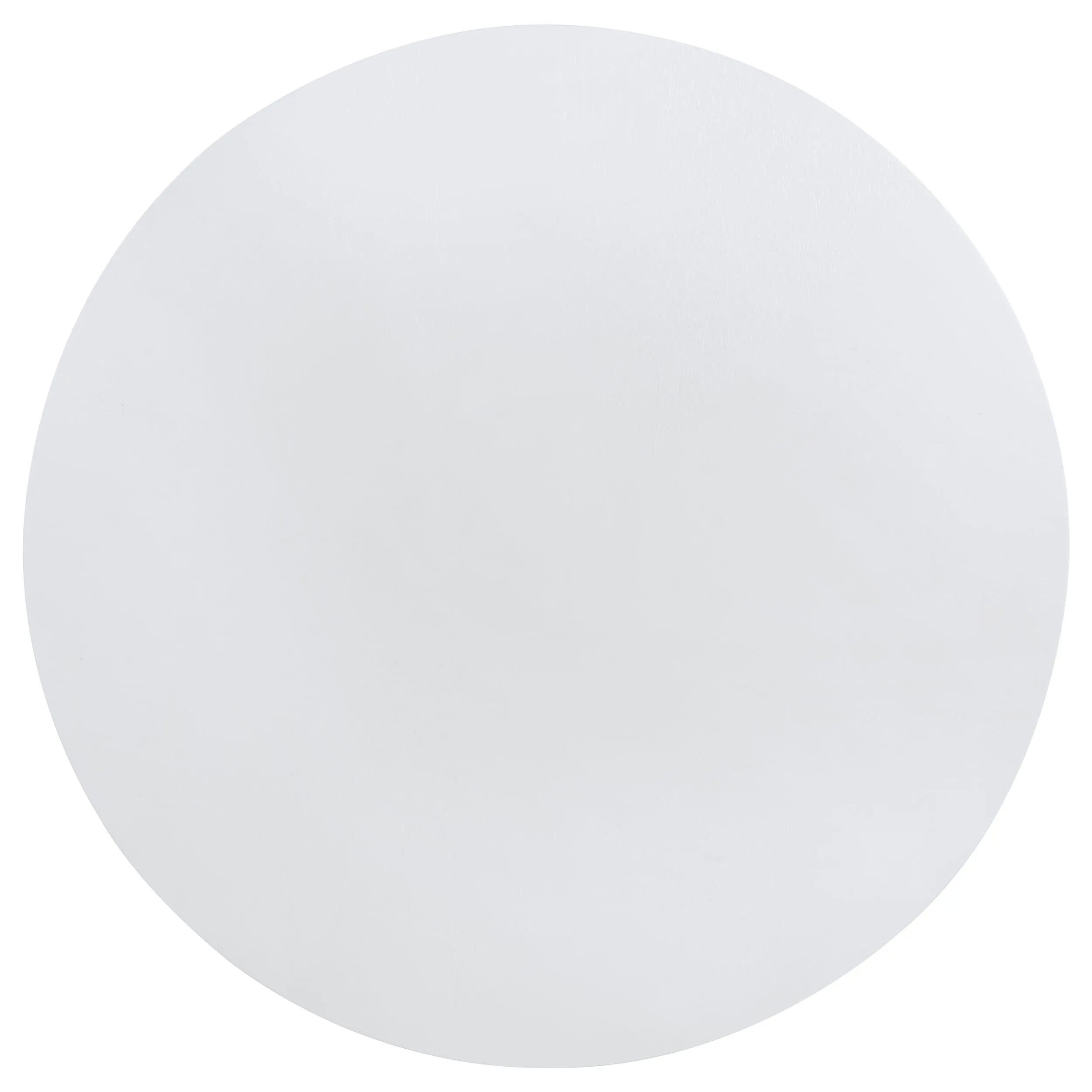 Judd 54-inch Round Dining Wood Table with Shelf Pearl White