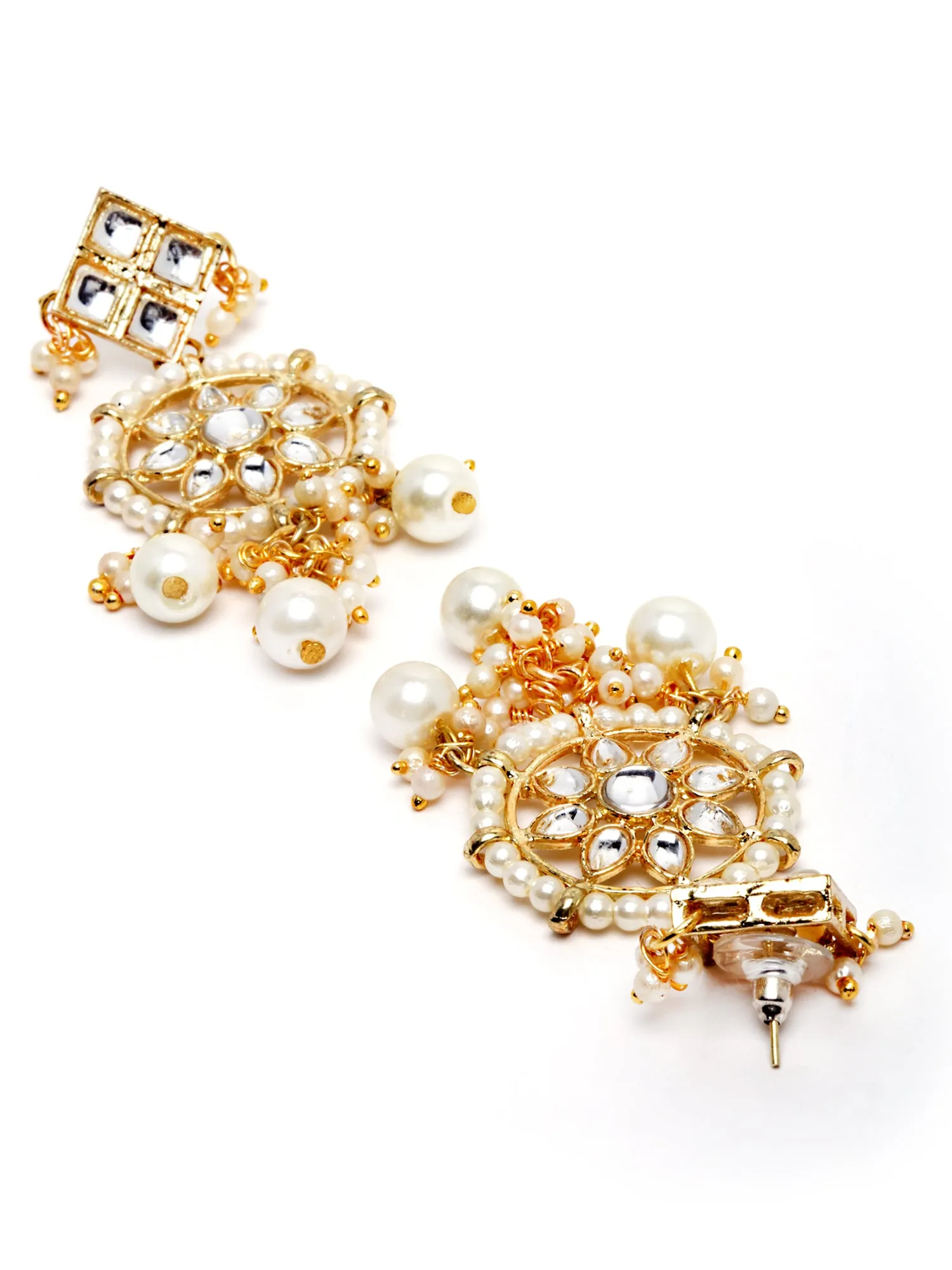 Karatcart Gold Plated Square Shape Pearl Choker Necklace Set