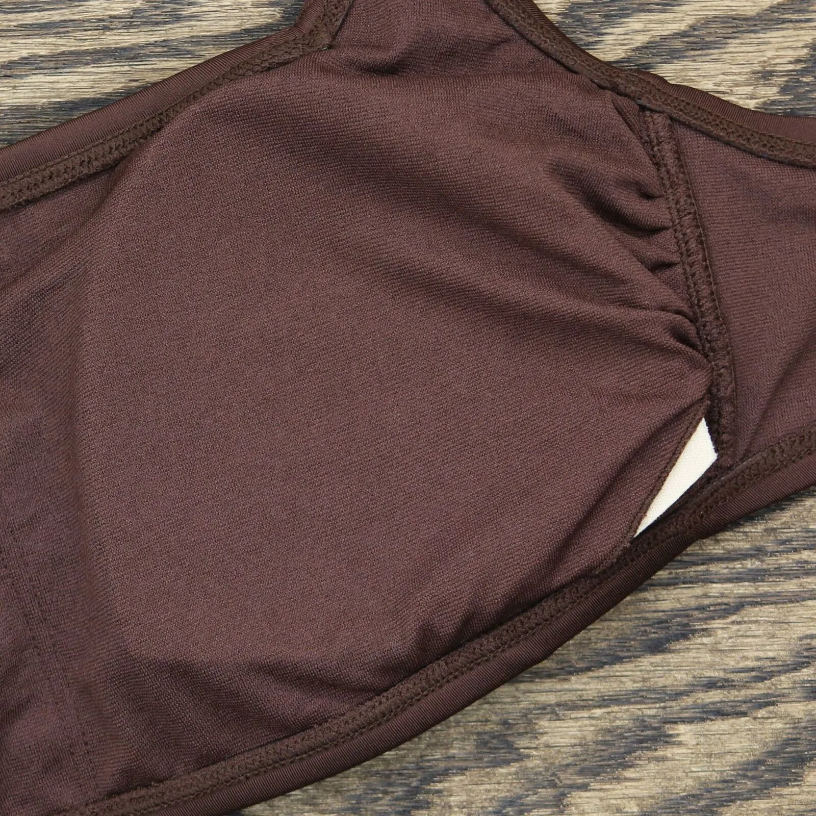 Kona Sol Women's Simple Square Neck Over The Shoulder Bikini Top