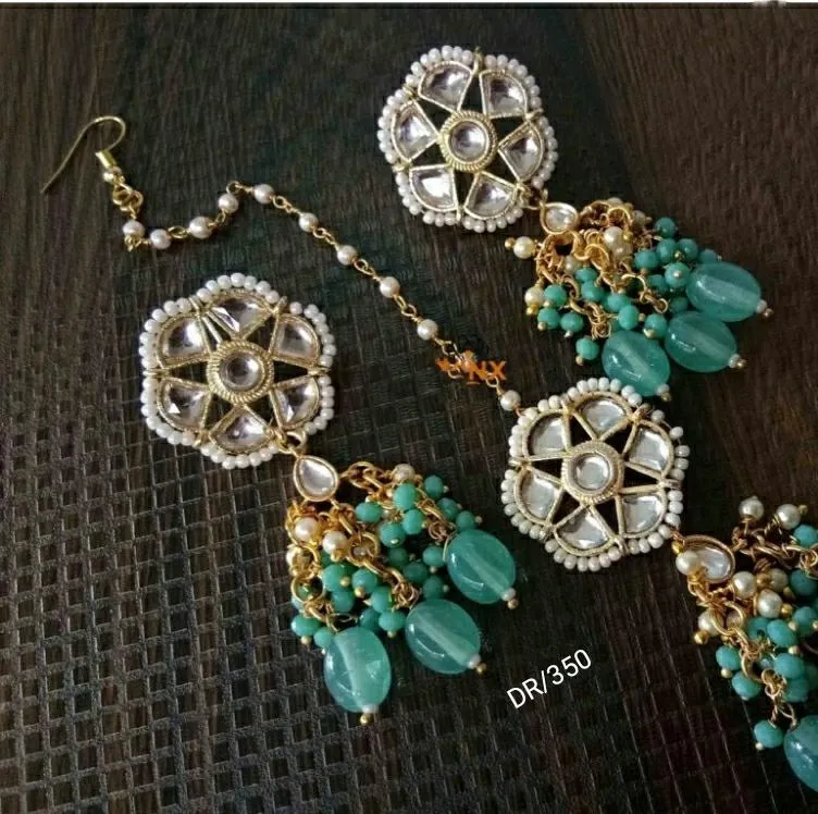 Kundan Mangteeka and Earring set