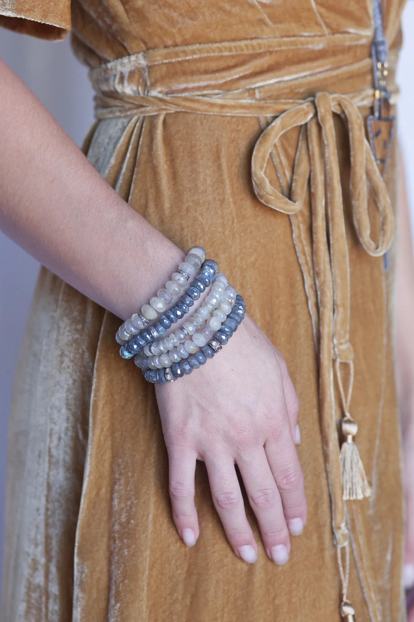 Large Monstone Rondelle Bracelet