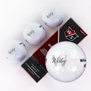 Last Initial & Name, Printed Golf Balls