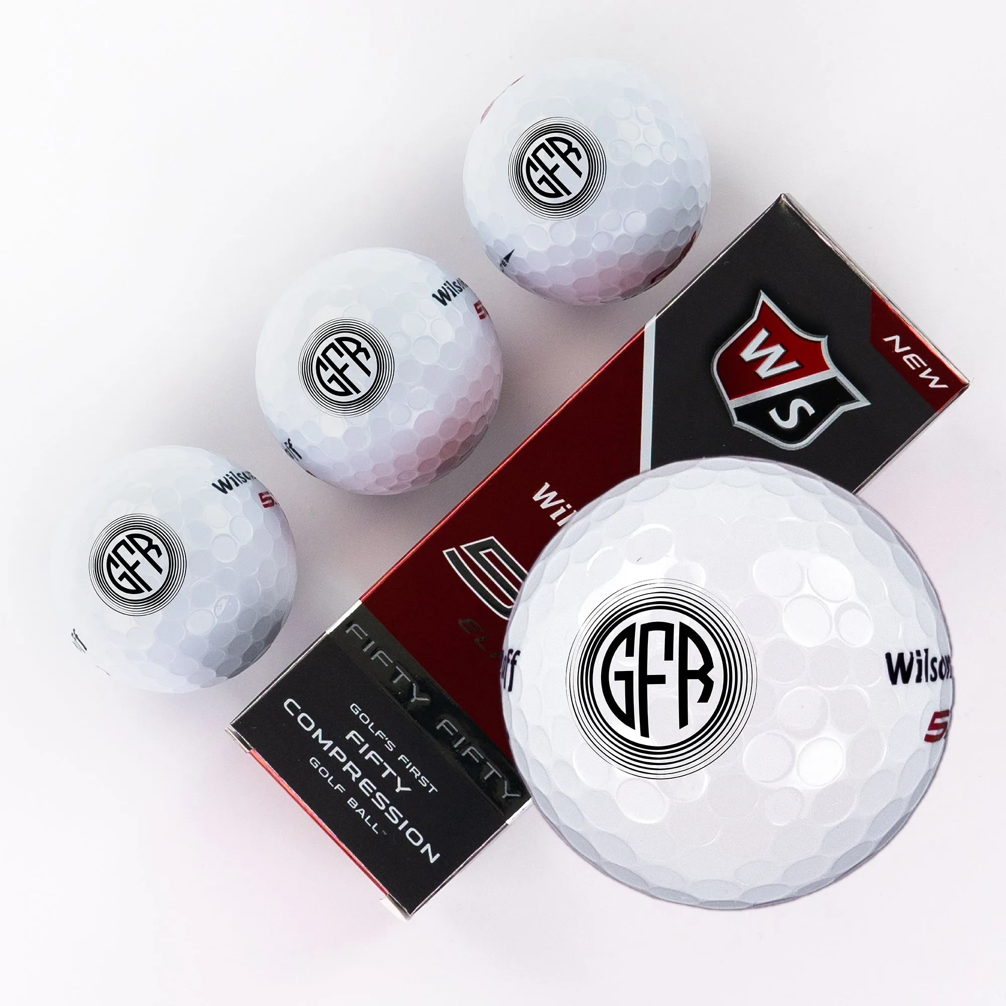 Last Initial & Name, Printed Golf Balls