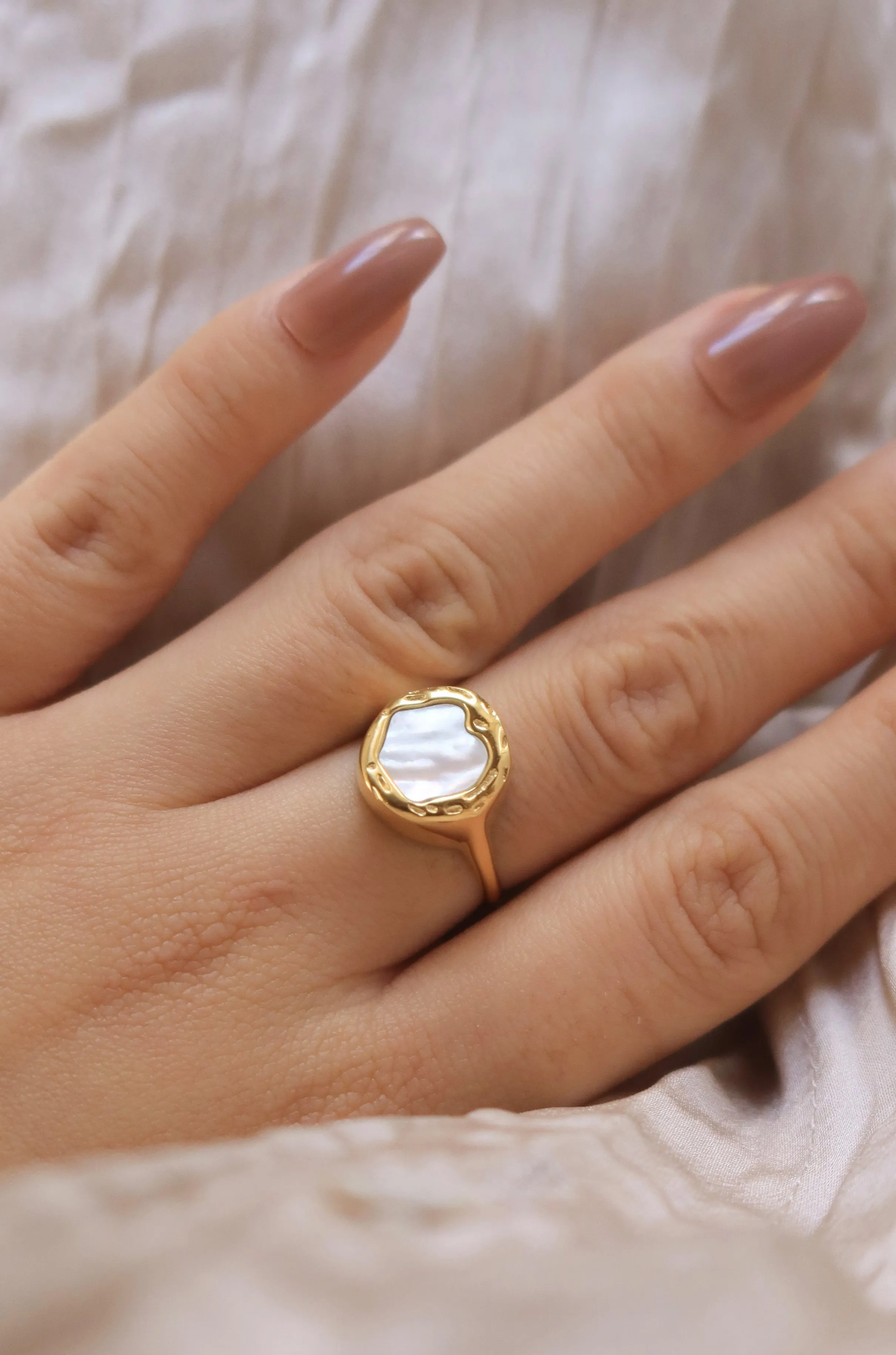 Lava Pearl Ring