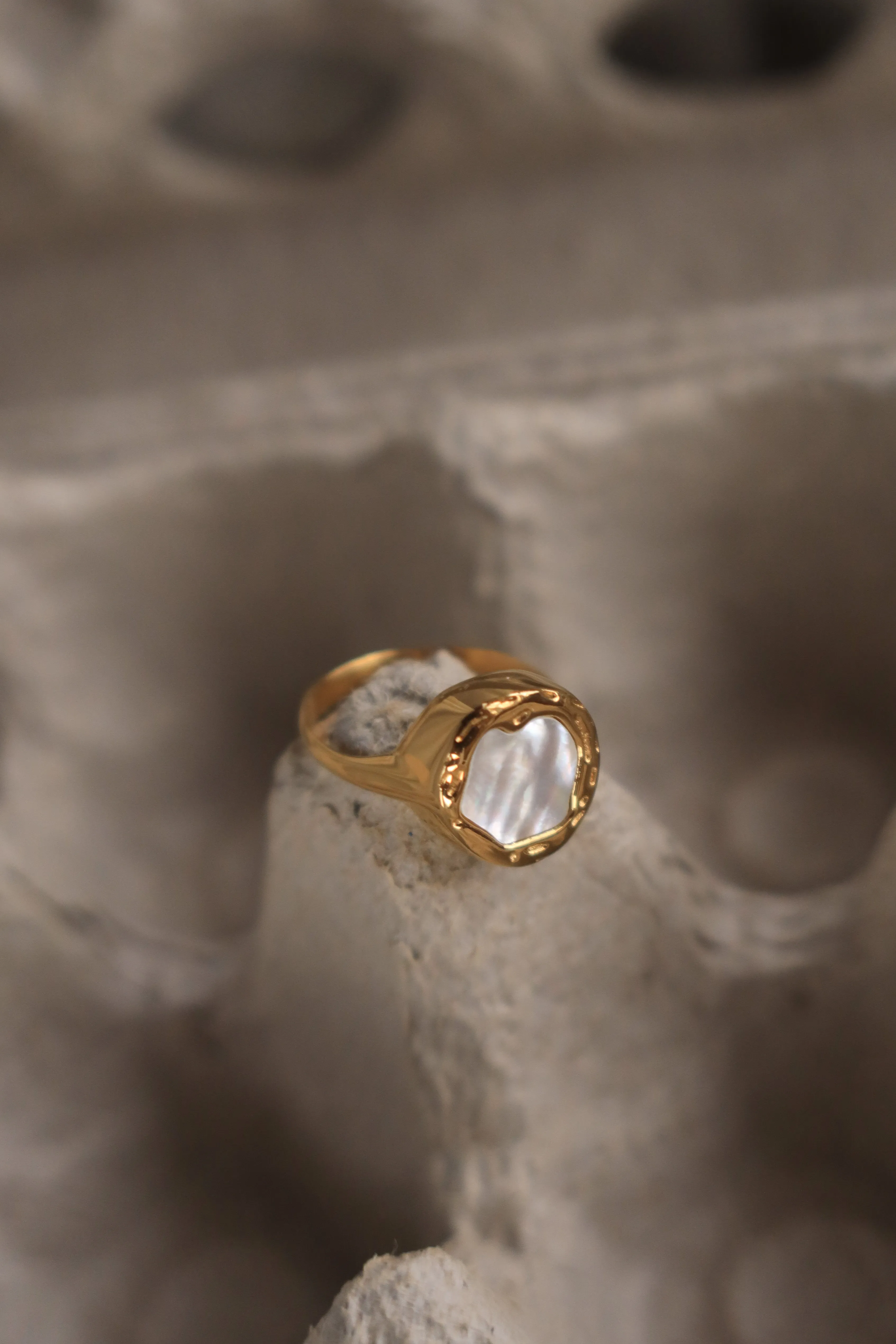 Lava Pearl Ring