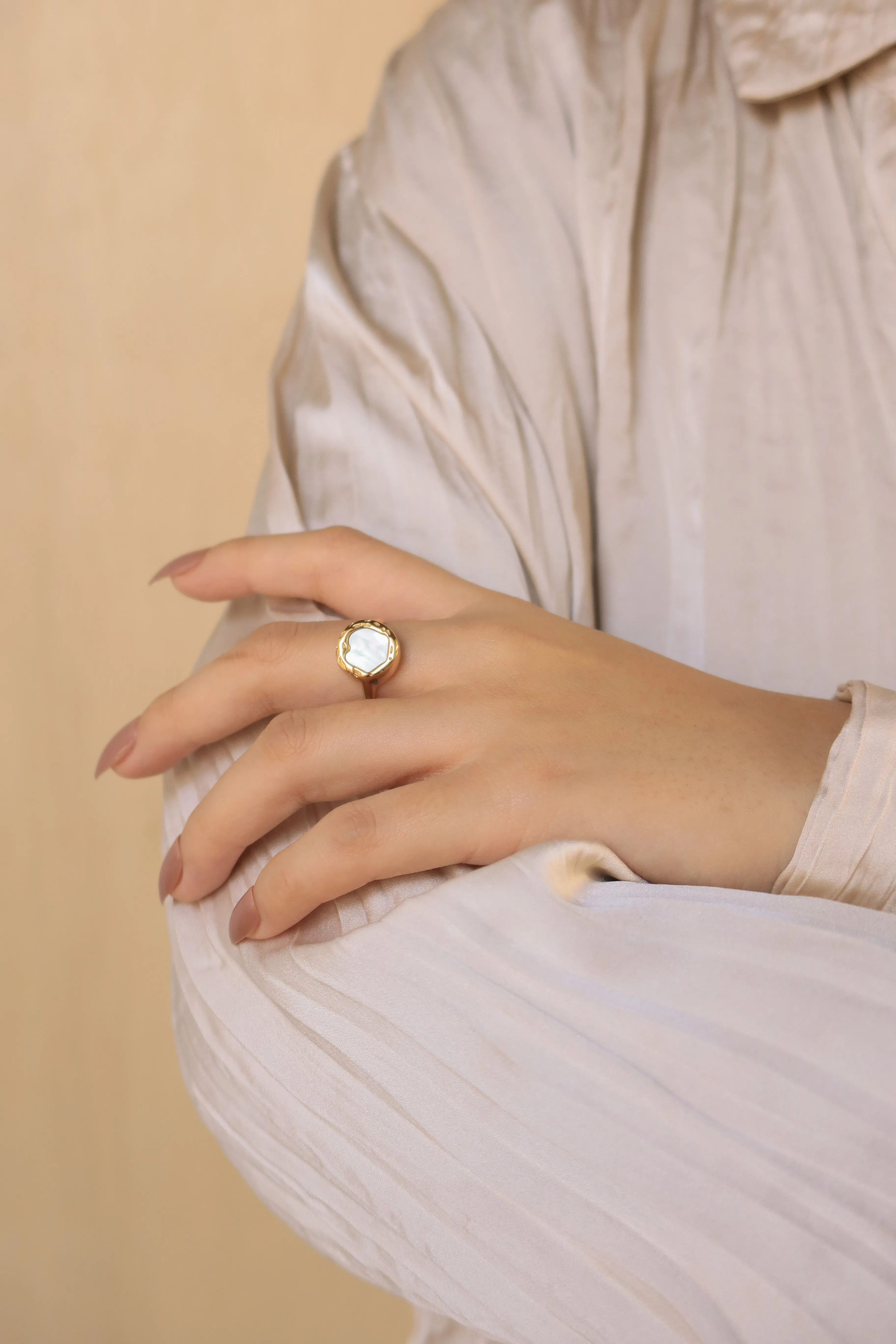 Lava Pearl Ring