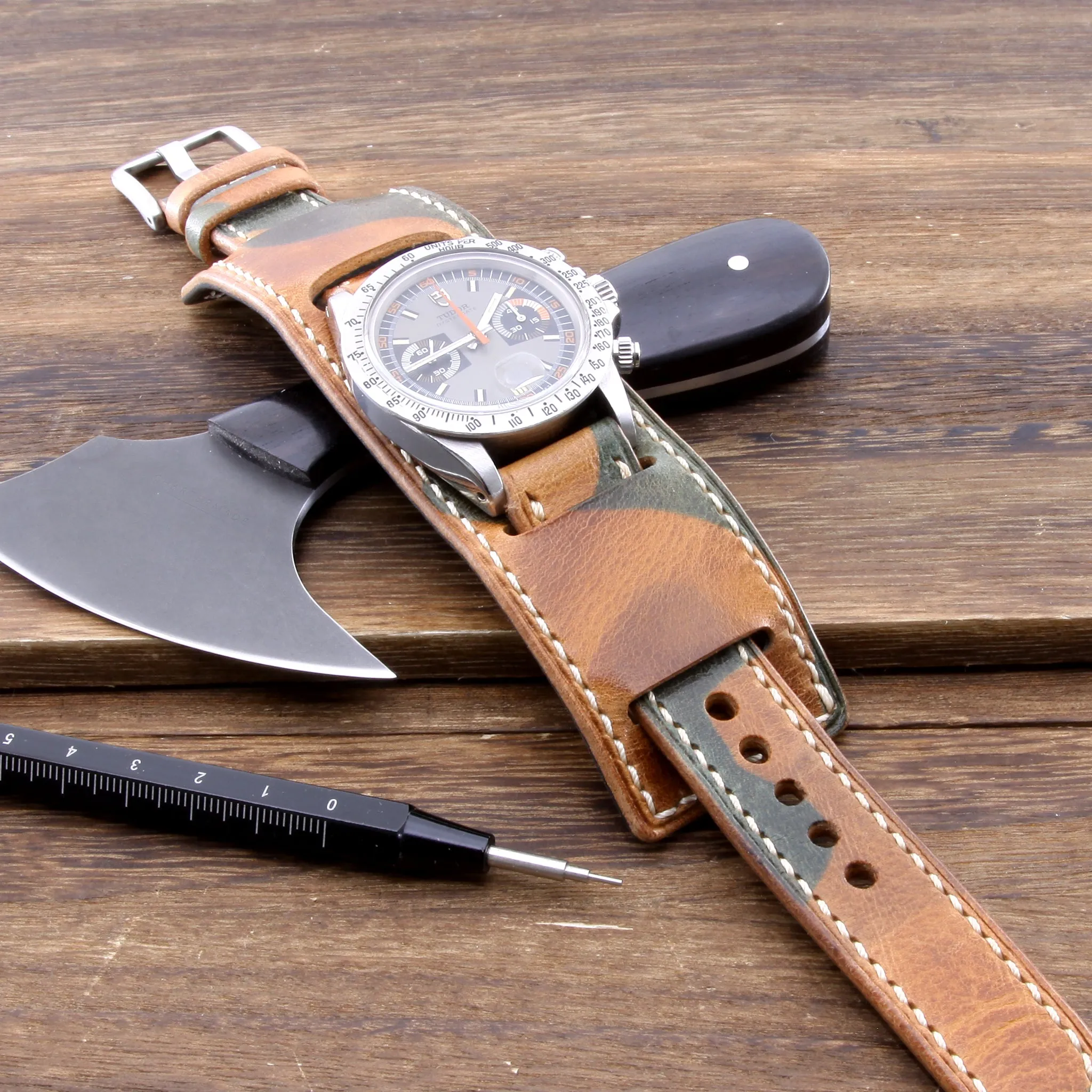 Leather Bund Pad, Newman Style Military 101