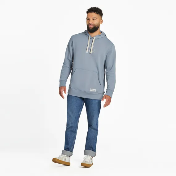 Life is Good Men's LIG Vintage Wordmark Stacked Simply True Fleece Hoodie