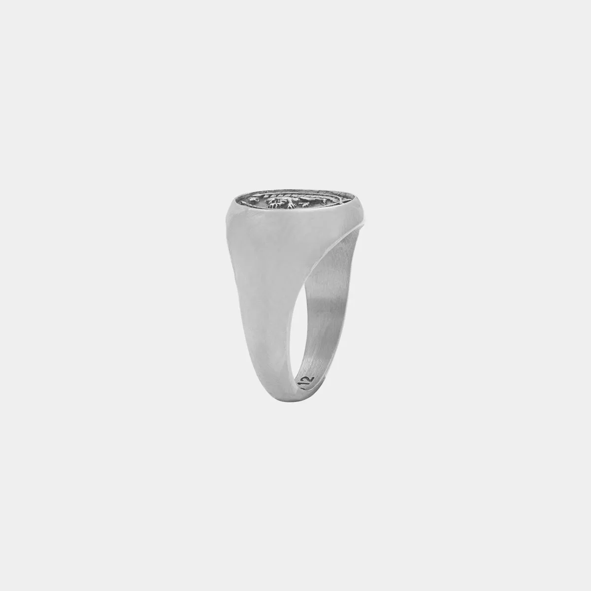 Lion Wax Seal Ring - White Gold