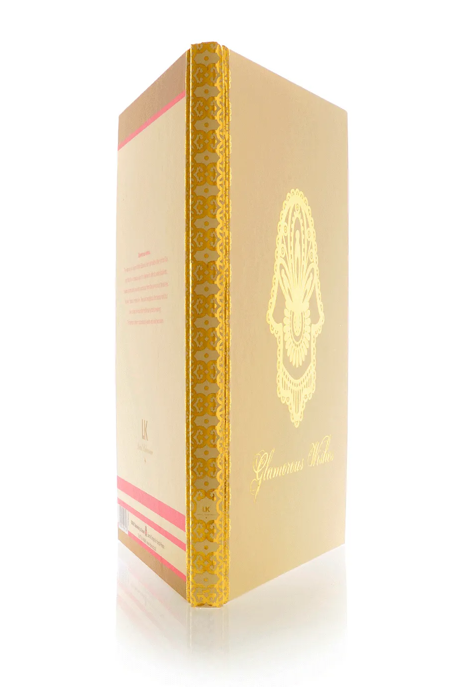 LK DESIGNS HAMSA Large Golden Notebook