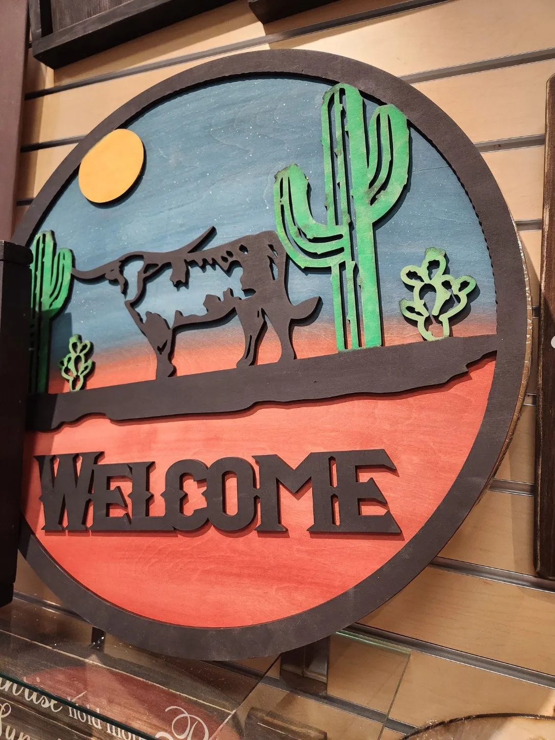 Longhorn 3D door hanger