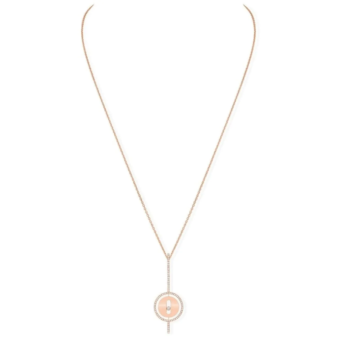 Lucky Move Arrow Necklace - Pink Gold