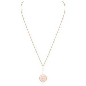 Lucky Move Arrow Necklace - Pink Gold
