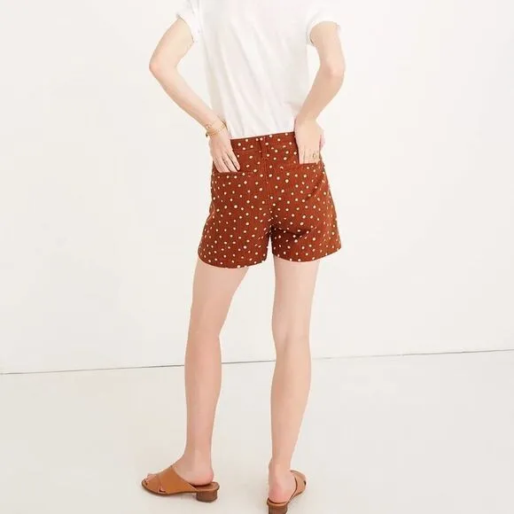 Madewell Emmett Patch Pocket Shorts in Inkspot Dots