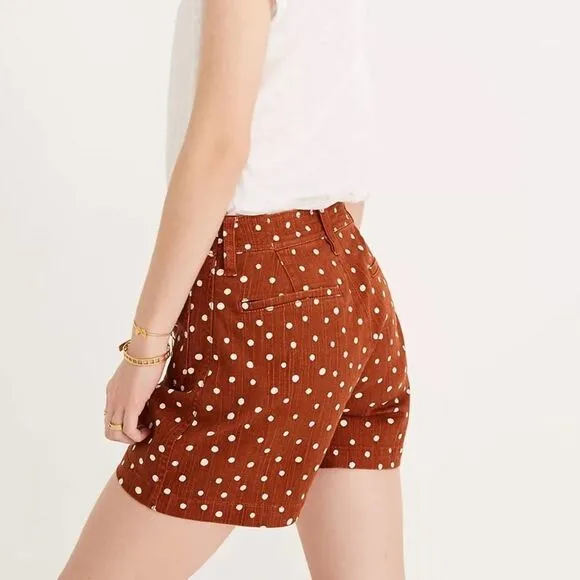 Madewell Emmett Patch Pocket Shorts in Inkspot Dots