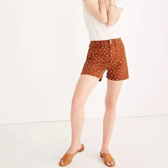 Madewell Emmett Patch Pocket Shorts in Inkspot Dots