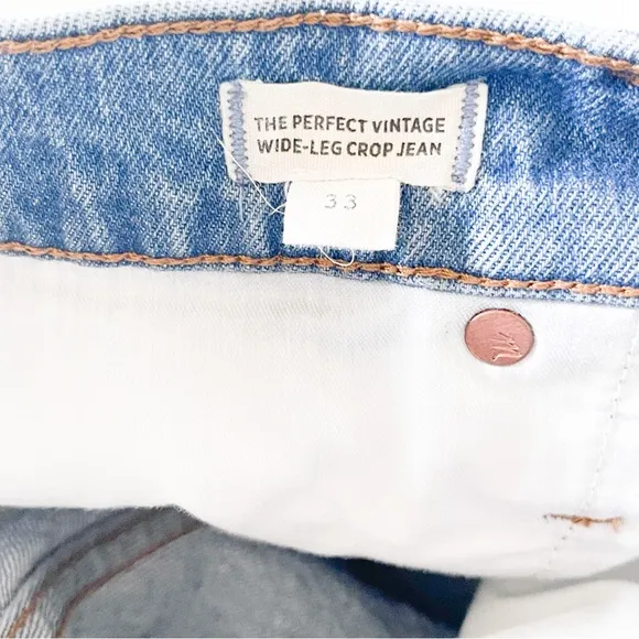 Madewell The Perfect Vintage Wide Leg Crop Jean
