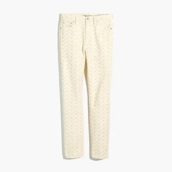 Madewell Womens The Perfect Vintage Jean Embroidered Eyelet Edition Pearl Ivory