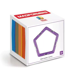 Magformers Pentagon Set - Joc magnetic de construcție, 12 piese (pentagoane)